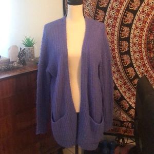 Purple fuzzy sweater